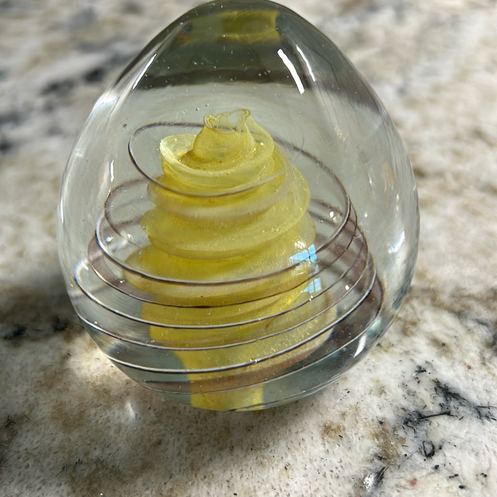 GLASS OBLONG PAPERWEIGHT